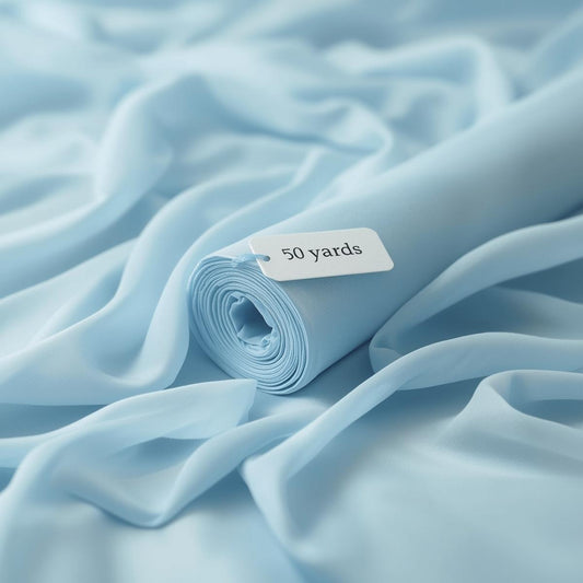 50 Yard Continuous Pieces Polyester × 60” Chiffon Fabric Roll (30+ Colors) – Sheer Wedding Draping Fabric – Free Shipping