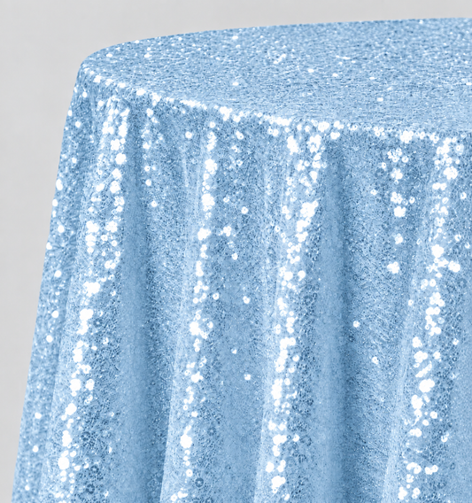90'' Round Glitz Sequin Round Tablecloth – Multiple Colors