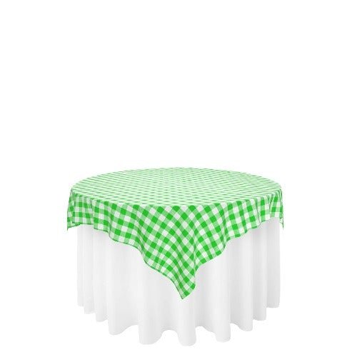 Checker Polyester Buffalo Gingham Table Overlay 60" X 60" Square Tablecloth Cover - New Star Fabrics