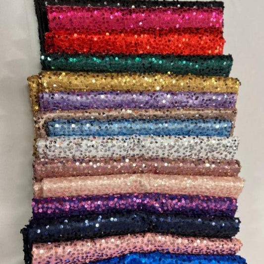 Disc Sequin Micro Dot Dangle Taffeta Fabric by the yard - New Star Fabrics