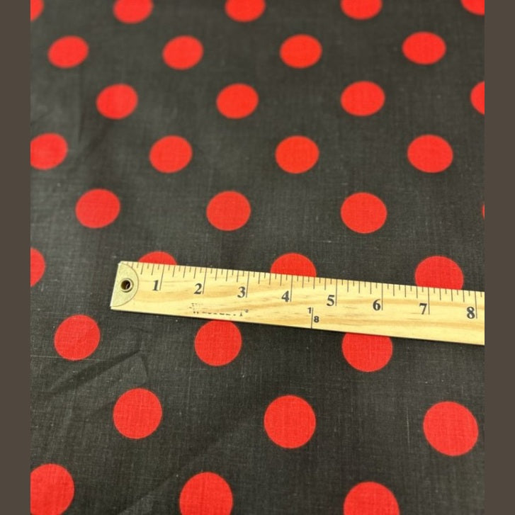 Polk Dot One Inch Print Poly Cotton Fabric by the yard - New Star Fabrics