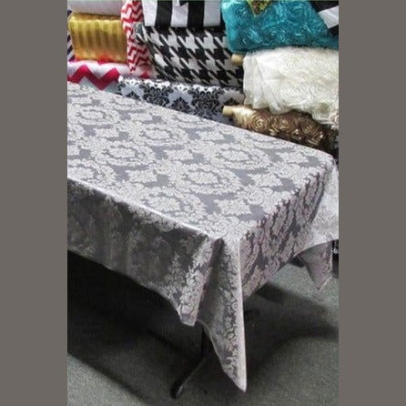 Rectangle Damask Taffeta Tablecloth - New Star Fabrics