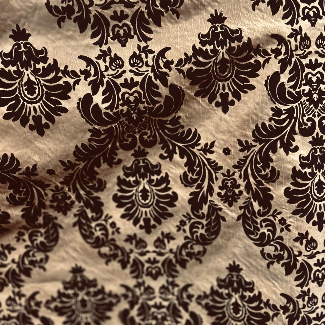 Damask Flocking Taffeta fabric by the yard - New Star Fabrics