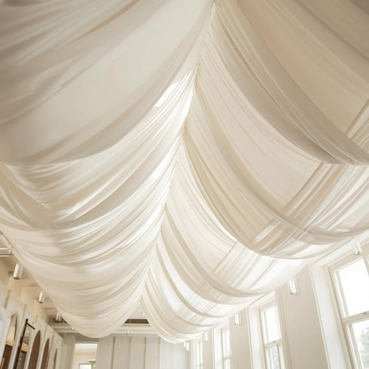 Wedding & Event Backdrop Drape Panel – 58″ Wide Interlock Curtain with Rod Pocket