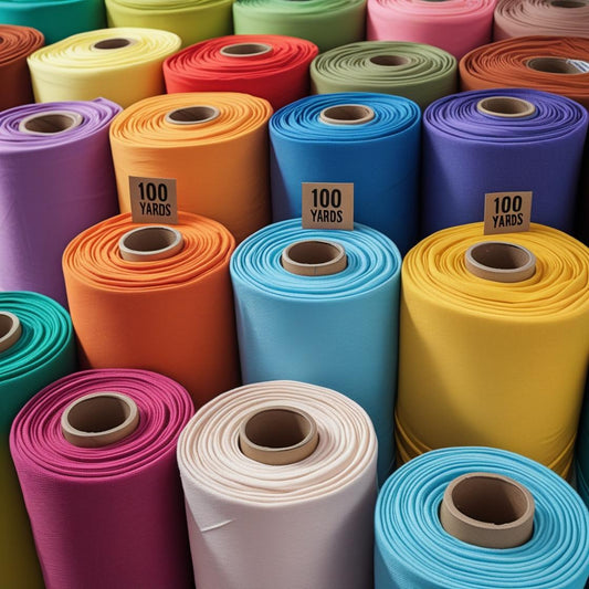 Roll of 100 Yard Continuous Pieces Poly Poplin Fabric Wrinkle-Resistant | Free Shipping