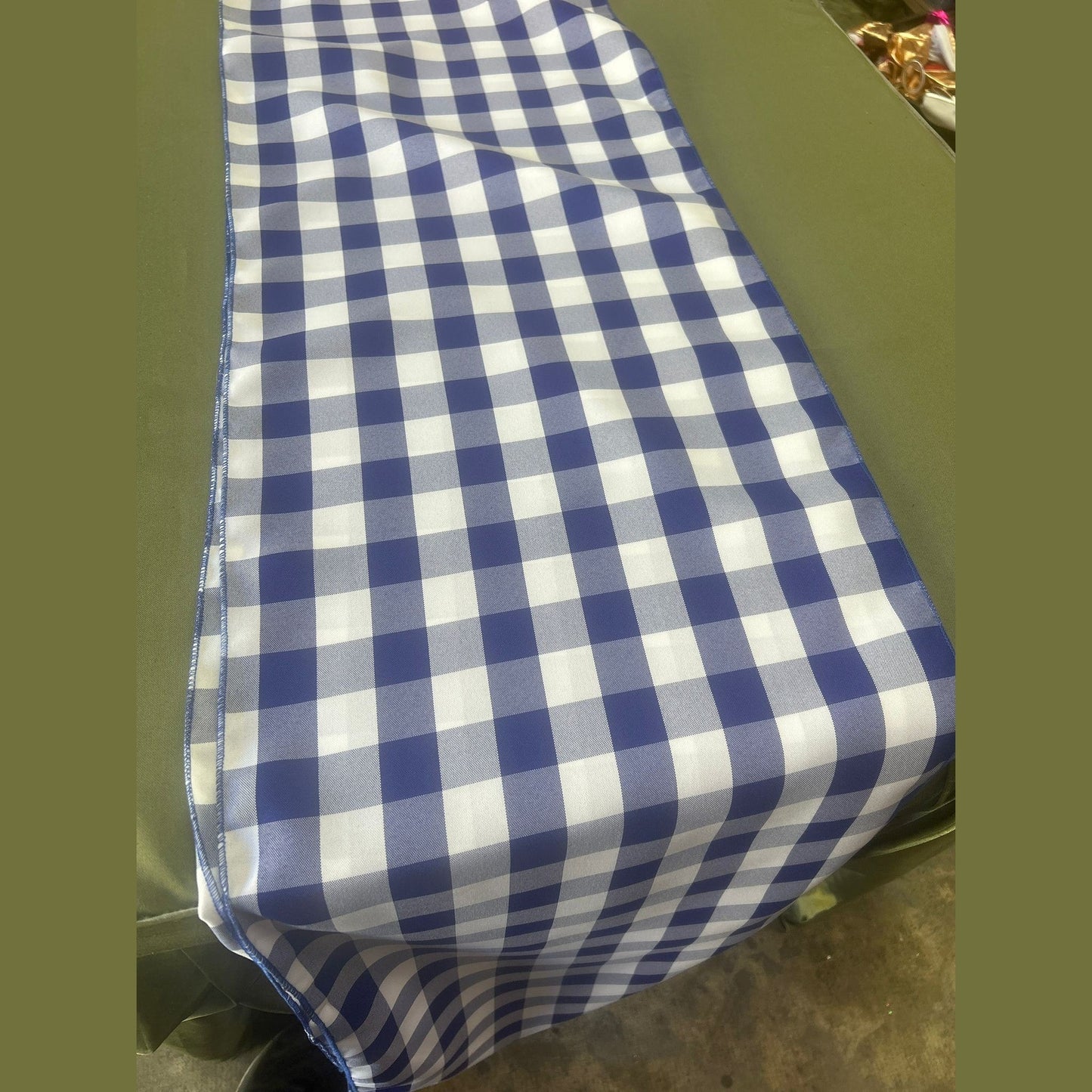 Polyester Buffalo Plaid Checkered Table Runner 14 Inches by 108 Inches
