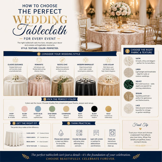 How to Choose the Perfect Wedding Tablecloth for Every Event
