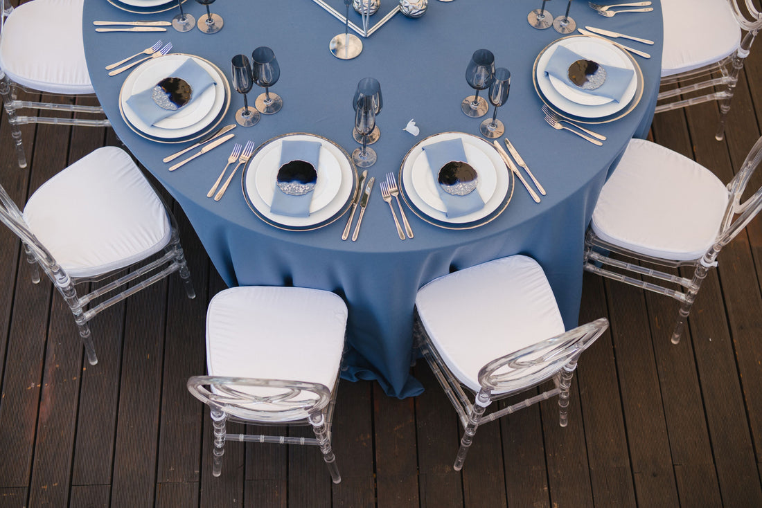 rectangle and round tablecloth size chart