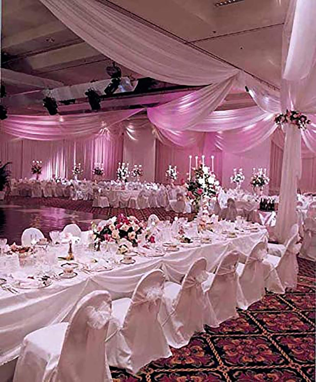 How to use voile fabric for backdrop wall covering and curtain for events?