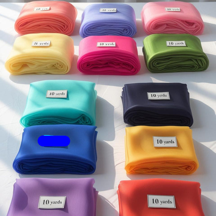 Polyester Chiffon 10 Yard Continuous Pieces-Sheer & Lightweight for Backdrops, Decor & Dresses | Free Shipping – Free Shipping