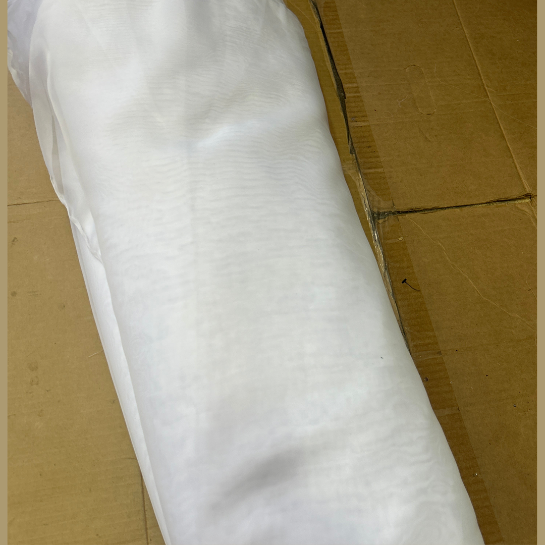 Polyester 50 Yard Continuous Pieces White Voile Roll – 120” Wide Sheer Draping for Weddings & Backdrops | Free Shipping – Free Shipping