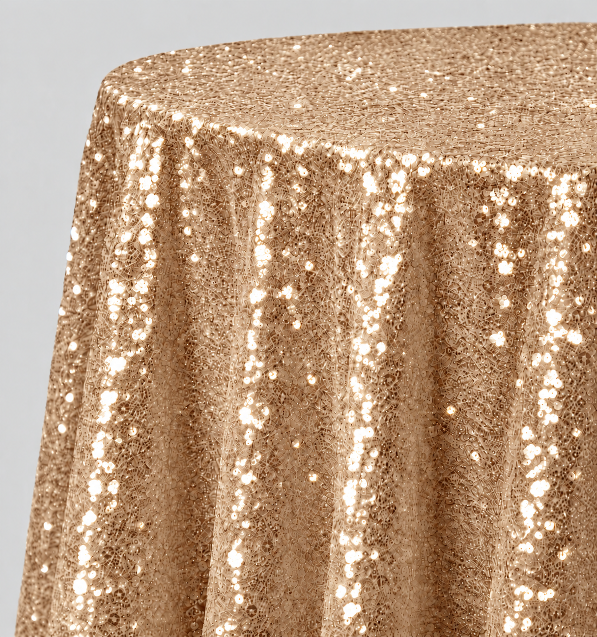 Glitz Sequin Round Tablecloth – 120” Round – Multiple Colors