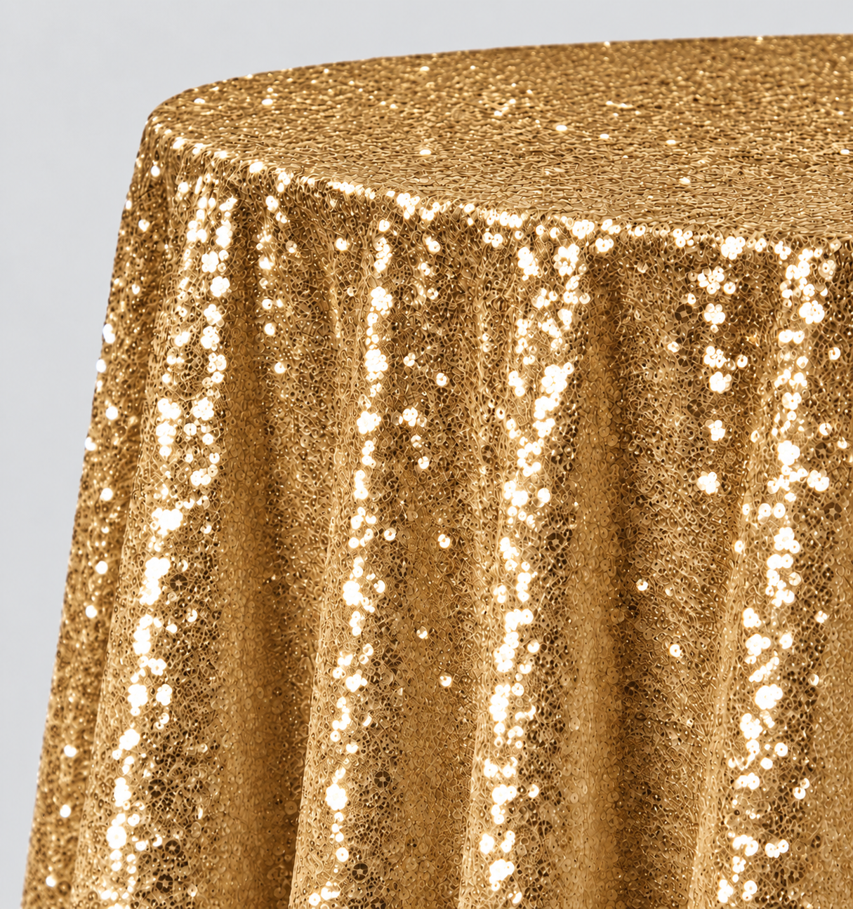 Glitz Sequin Round Tablecloth – 120” Round – Multiple Colors