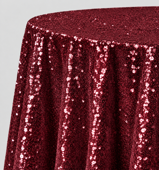 Glitz Sequin Round Tablecloth – 120” Round – Multiple Colors