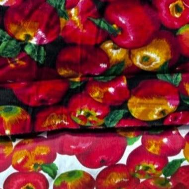 Apple Print Poly Cotton Fabric by the yard 58 inched - New Star Fabrics