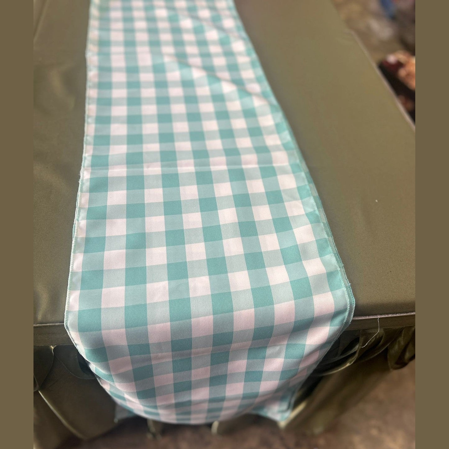 Polyester Buffalo Plaid Checkered Table Runner 14 Inches by 108 Inches