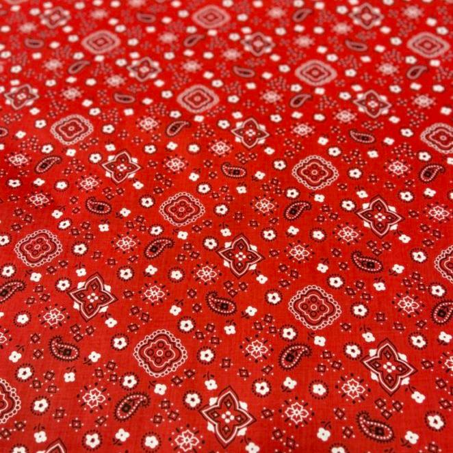 Bandana Print Poly Cotton Fabric 58 inches wide - New Star Fabrics