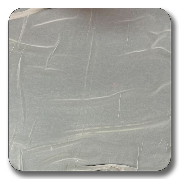 Close-up of translucent polyester chiffon fabric, showcasing its soft texture and lightweight quality.