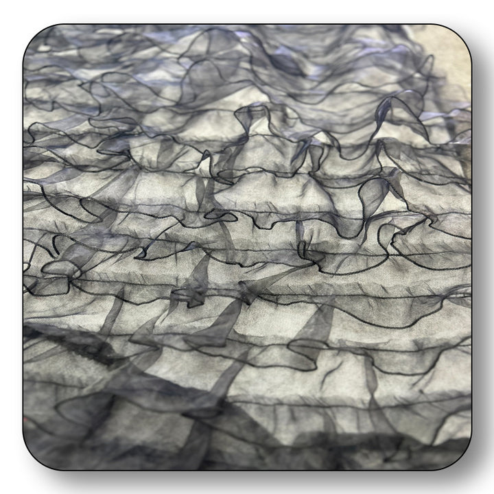 Ruffle Organza Fabric Mesh - Sold by the Yard