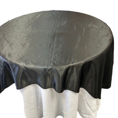 Black Table Overlay Satin 58 X 58 Inches - New Star Fabrics