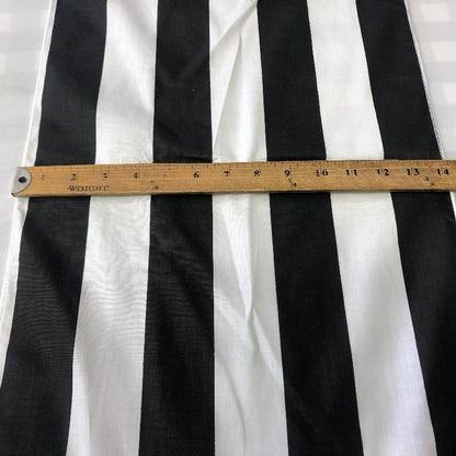 Black and White Classic Cotton Striped 2'' Table Runners 12'' BY 108'' - New Star Fabrics