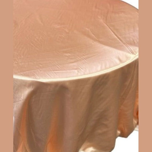 Bridal Satin Round Polyester Tablecloth - 120 Inch Linen - New Star Fabrics