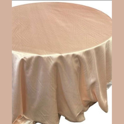 Bridal Satin Round Polyester Tablecloth - 120 Inch Linen - New Star Fabrics