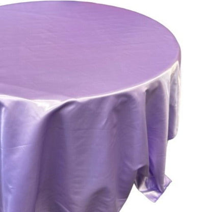 Bridal Satin Round Polyester Tablecloth - 120 Inch Linen - New Star Fabrics