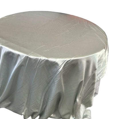 Bridal Satin Round Polyester Tablecloth - 120 Inch Linen - New Star Fabrics
