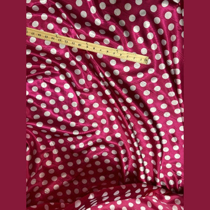 Charmeuse satin Polka dot one inch by the yard - New Star Fabrics