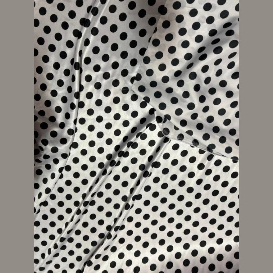 Charmeuse satin Polka dot one inch by the yard - New Star Fabrics