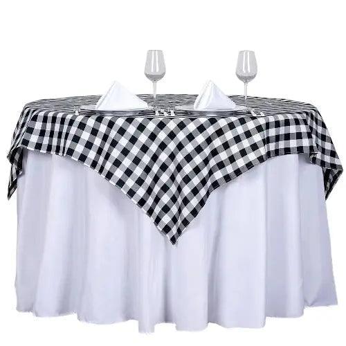Buffalo Plaid Checkered Table Overlay - 60"x60"