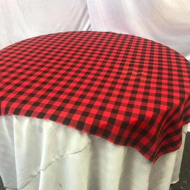 Buffalo Plaid Checkered Table Overlay - 60"x60"