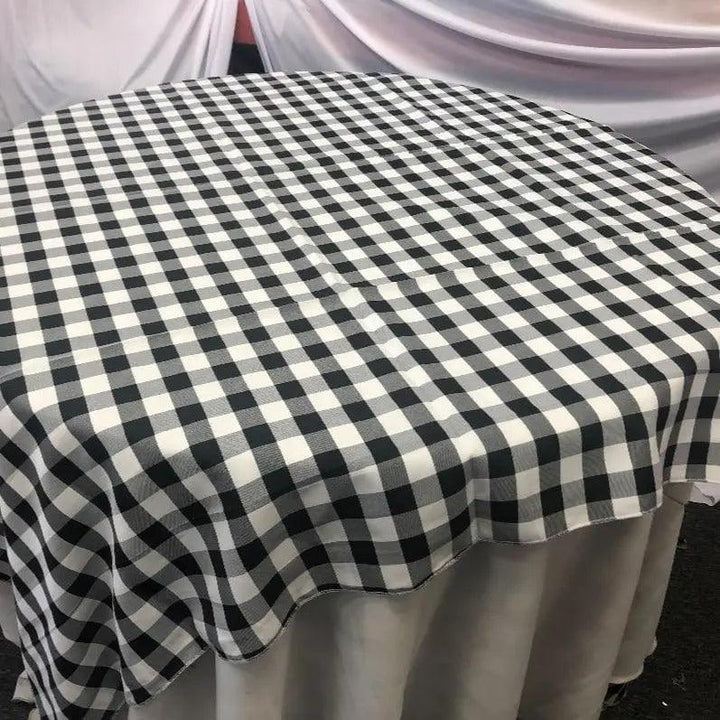 Buffalo Plaid Checkered Table Overlay - 60"x60"