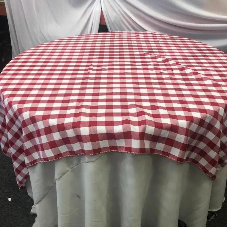 Buffalo Plaid Checkered Table Overlay - 60"x60"