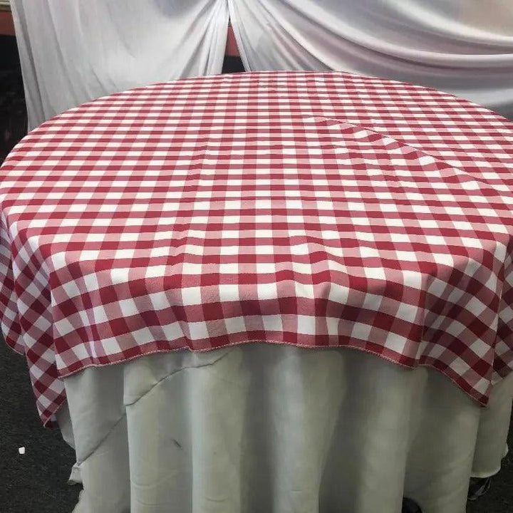 Buffalo Plaid Checkered Table Overlay - 60"x60"