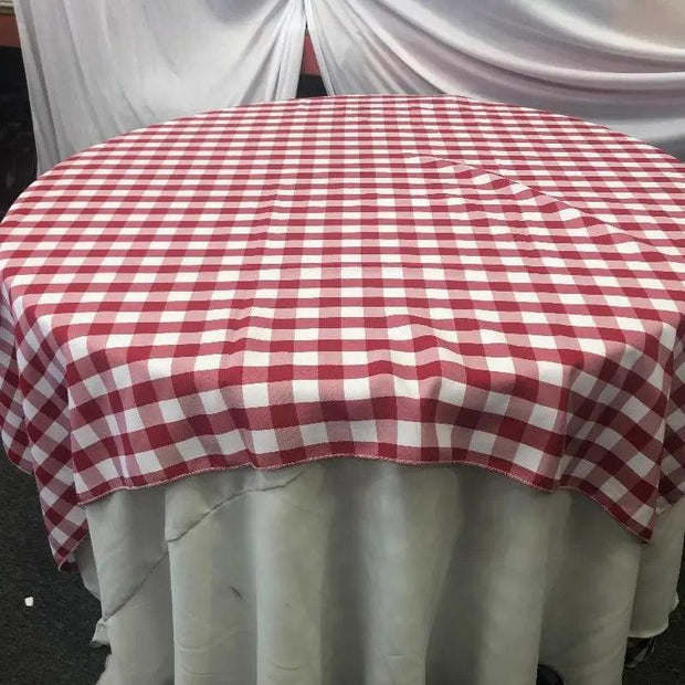 Buffalo Plaid Checkered Table Overlay - 60"x60"