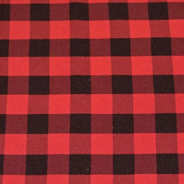 5 Yards Buffalo Print Checkered Poly Poplin -wholesale