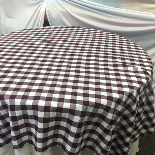 Checker Polyester Buffalo Gingham Table Overlay 60" X 60" Square Tablecloth Cover - New Star Fabrics