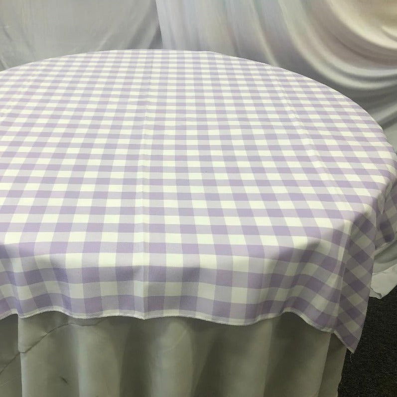 Checker Polyester Buffalo Gingham Table Overlay 60" X 60" Square Tablecloth Cover - New Star Fabrics