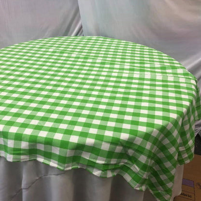 Checker Polyester Buffalo Gingham Table Overlay 60" X 60" Square Tablecloth Cover - New Star Fabrics