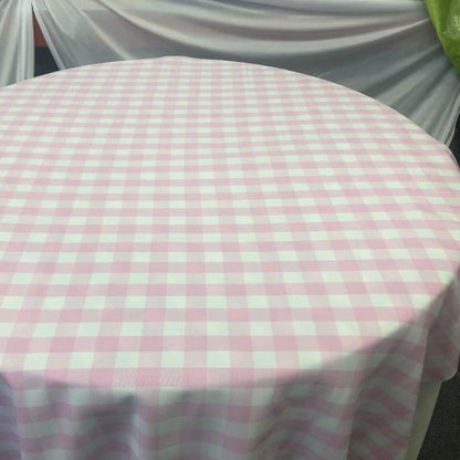 Checker Polyester Buffalo Gingham Table Overlay 60" X 60" Square Tablecloth Cover - New Star Fabrics