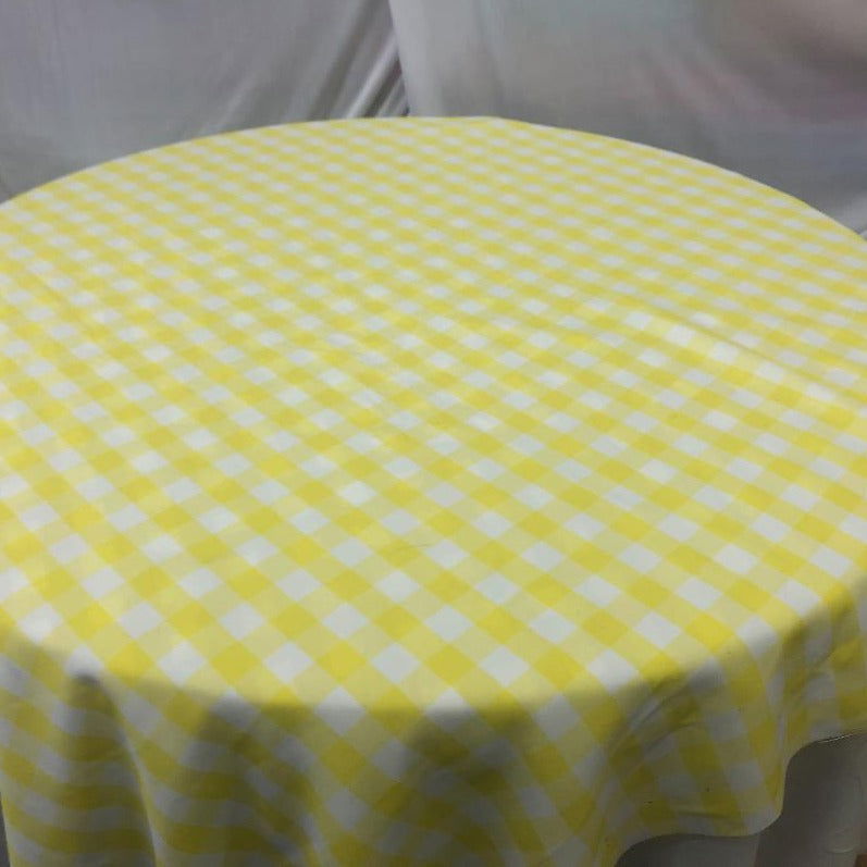 Checker Polyester Buffalo Gingham Table Overlay 60" X 60" Square Tablecloth Cover - New Star Fabrics