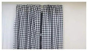 Gingham Checkered Curtain - Black/White - one panel