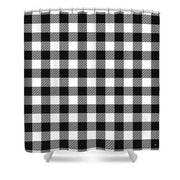 Gingham Checkered Curtain - Black/White - one panel