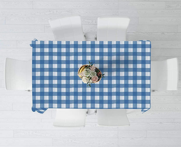 Gingham Checkered Plastic Tablecover - 54''x108" - Pack of 12