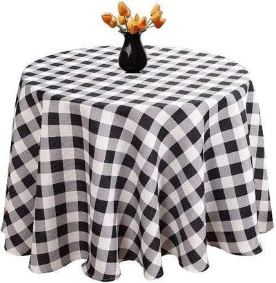 Buffalo Plaid Checkered Tablecloth - 120'' Round