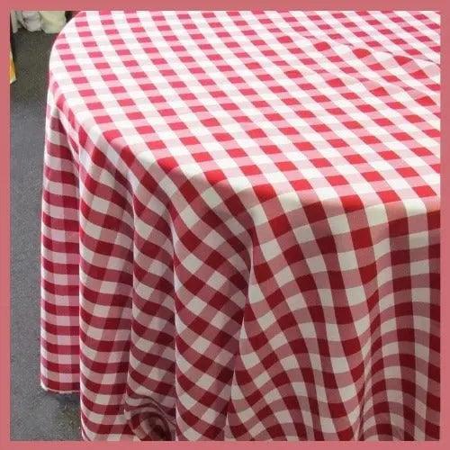 Buffalo Plaid Checkered Tablecloth - 120'' Round