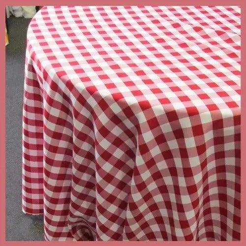 Checkered Tablecloth - 72'' overlay