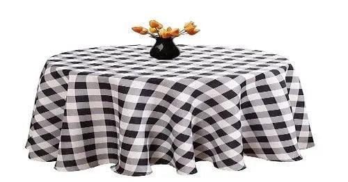 Buffalo Plaid Checkered Tablecloth - 108'' Round
